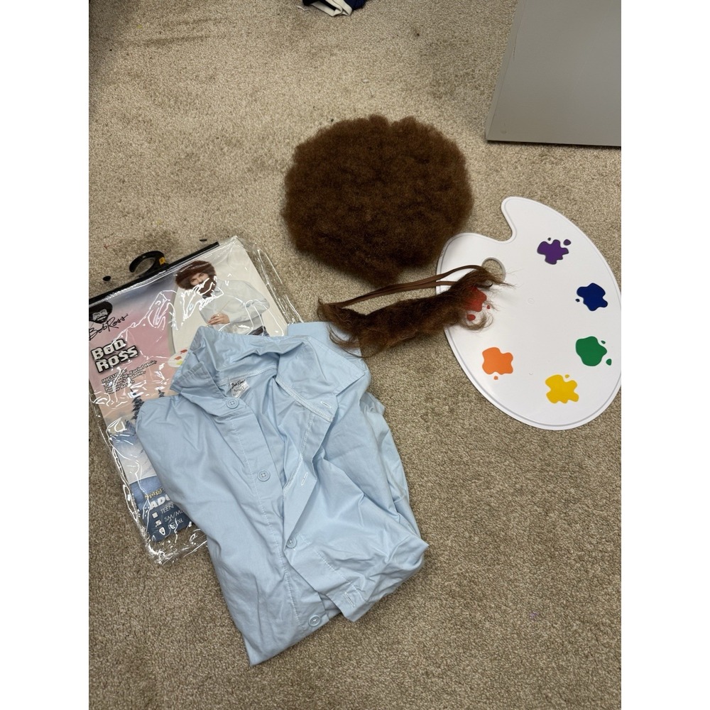 Spirit Halloween Bob Ross Costume Adult Size Small/Medium No PAINTBRUSH